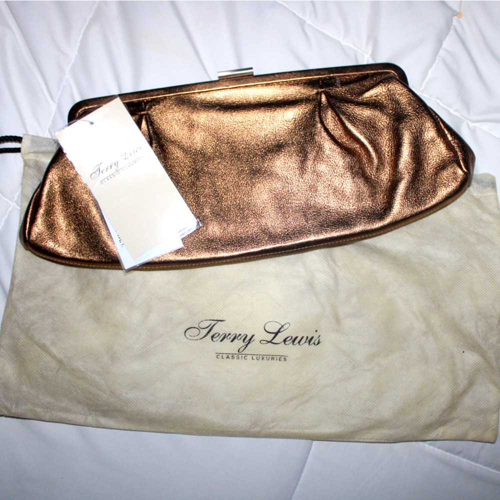 Terry Lewis Bronze Clutch Purse